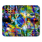 Mousepad Computer Notepad Office Digital Colorful of Stain Stained Glass Batik Abstract Color Home School Game Player Computer Worker Inch