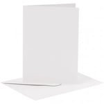 Creative Cardmaking Kort och kuvert - A6 Vit 6 set