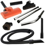 Qualtex Full Took Kit For Numatic Henry Hetty Vacuum Cleaner Hoover 2.5M Hose Pipe Tubes & Red Airo Brush Turbine Tool Kit