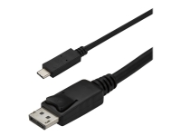 StarTech.com 9.8ft/3m USB C to DisplayPort 1.2 Cable 4K 60Hz, USB-C to DisplayPort Adapter Cable HBR2, USB Type-C DP Alt Mode to DP Monitor Video Cable, Compatible w/ Thunderbolt 3, Black - USB-C Male to DP Male (CDP2DPMM3MB) - Extern videoadapter - STM32F072CBU6 - USB-C - DisplayPort - svart