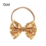 Elastic Hair Bands Bow Rope Ponytail Holders Gold