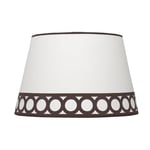 Abat-jour suspendu Dalia E27 dans les tons beige et marron, dimensions de 40 cm de diamètre, 30 cm de profondeur et 25 cm de hauteur, parfait pour éclairer votre espace avec style.