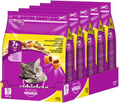 whiskas Cat Food Dry Adult Cat Food for cats from 7Â years (5Â x 800g)
