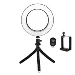 Selfie-lampe/Ring light (16 cm) og justerbart stativ