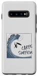 Coque pour Galaxy S10+ Carpe Surfem ! Saisis la grosse vague ! Wipeout Surf Irony