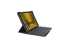 Etui clavier intégré Universel Folio Gris pour Tablettes 9-10" ou iPad 4émé , 3eme génération , Ipad Air / Air 2/ PRO 9.7