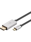 USB-C - DisplayPort - Skærmkabel - 2m - Grå