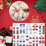 1pc Christmas Snowman Elk Nails Sticker Adhesive Foil Decals Nai H