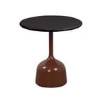 Cane-Line - Soffbordsunderrede liten - Glaze - Desert Red/Bordsskiva dia. 45 cm - Drop, Glaze, Go - Lava Grey - Soffbord utomhus - Grå