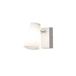 Konstsmide Outdoor Wall Light Mains Powered/Fano Modern Down Outdoor Lamp/Adjustable Head/1 x 25 W E27 Max Wall Lamp/Opal Acrylic Glass Lens/Aluminium/IP54/Outside Light White