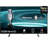 65" Hisense 65U6NQTUK  Smart 4K Ultra HD HDR Mini LED TV with Amazon Alexa, Silver/Grey