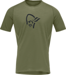 Norrøna Men's Fjørå Wool T-Shirt Olive Night XL, Olive Night