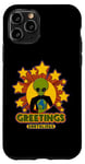 Coque pour iPhone 11 Pro Salutations Terriens | Dieu extraterrestre rétro | Ancien