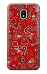 Red Classic Bandana Case Cover For Samsung Galaxy J4 (2018)