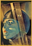 F2 Vintage Fritz Lang's Film 1926 Metropolis Movie Art Poster Re-Print - A1 (841 x 610mm) 33" x 24"