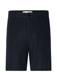 Slhregular-Mads Linen Shorts Noos Bottoms Shorts Casual Navy Selected Homme