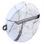 Hemobllo Marble Earphones Case Cover Marble Headset Protective Cover Round Shape Compatible with Huawei Freebuds 3 (White)