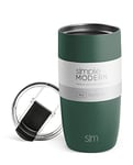 Simple Modern Travel Coffee Mug Tumbler with Flip Lid | Reusable Insulated Stainless Steel Thermos Cold Brew Iced Coffee Cup | Valentines Gifts for Him Her | Voyager Collection | 16oz | Forest