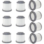 10-Pack HQRP Washable Filter for Black & Decker Pivot Hand Vac Vacuums, PVF110
