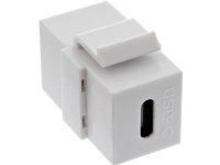 InLine Snap-in-modul - 1 USB-C-uttag - vit ( 76201W )