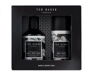 Ted Baker Graphite Black Bath & Body Duo Wash & Spray Mens Christmas Gift Set