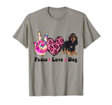 Tie Dye Peace Love Black And Tan Cocker Spaniel Dog Lover T-Shirt