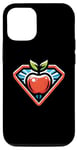 Coque pour iPhone 13 Pro Pomme de super-héros drôle et mignon en détresse
