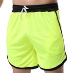 Beach Shorts Mens Summer,Men'S Shorts Casual Fluorescent Green Drawstring Above Knee Breathable Waterproof Quick Dry Swim Trunks Summer Beach With Pocket Surfing Board Outdoors Work Trouser Cargo Pa