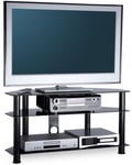 Alphason Essential Black Glass TV Unit for 45inch