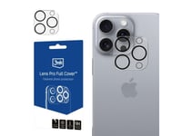 3Mk Lens Pro Full Cover, Apple, Iphone 16 Pro Max, Iphone 16 Pro, Reptålig, Transparent, 1 Styck