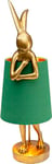KARE Design Table Lamp Animal Rabbit, Gold and Green, Shade Linen, Bar Steel, Bedside Lamp, Elegant Lighting, Room Decor, Bedroom, Living Room, Bulb not Included, 68x23x26 cm