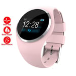 ZZJ Bluetooth Lady Smart Watch Fashion Women Heart Rate Monitor Fitness Tracker Smartwatch APP Support for Android IOS,Pink