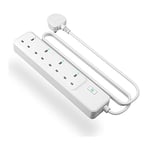 Meross Smart Power Strip, Smart Extension Lead Alexa Compatible, 4 AC Outlets, 6ft Long Cord, Compatible with Google Home, SmartThings, Timer, and Voice/Remote Control, 2.4GHz WiFi Only
