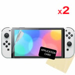 2x for Nintendo Switch OLED Console Clear LCD Screen Protector Guard Covers