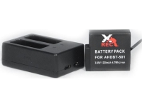 Xrec Set Charger + Accumulator/Battery type AHDBT-501 for GoPro HERO 7 6 5 BLACK