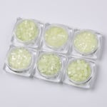Multifunktionella självlysande paljetter Glow In the Dark Glitter Paljetter UV-harts Smycken fynd Nail Art Dekoration Hantverk