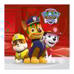 Pappersservett Paw Patrol 33x33cm 20-pack Röd