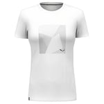 Salewa Women's Pure Building Dry W T-shirt T Shirt, White, XS UK
