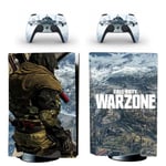 Sticker Ps5,Skin Pour Ps5 Playstation 5 Avec Lecteur Optique Console Et 2 Contrôleurs - Call Of Duty Warzone