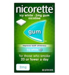 Nicorette Icy White 2mg Gum - 30 Pieces