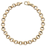 Elements Gold GB473 9k Yellow Gold Circle Bar Link Bracelet Jewellery