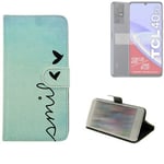 360° wallet case protective cover for TCL 40 SE Design smile