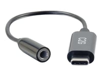 C2G USB C to 3.5mm Audio Adapter - USB C to AUX Cable - USB C to Headphone Jack - USB-C vers adaptateur de prise casque - 24 pin USB-C mâle pour mini-phone stereo 3.5 mm femelle