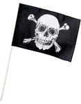 Piratflagg med Hvitt Dødninghode - Pirates of the Seven Seas