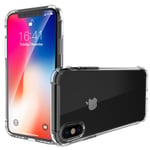HZRICH iPhone Xs Case, X Case,HZRICH Clear Shockproof Bumper Case With[Glass Screen Protector]Soft TPU Silicone Cover[Drop Protection]Crystal...