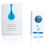 Queiting Wireless Doorbell Waterproof Wall-Mounted Cordless Door Chime Kit Battery-Operated Electric Door Bell Chime Kit at 100M with 32 Chimes 3 Volume Levels for Home Office