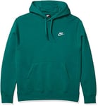 NIKE Sportswear Club Fleece Sweatshirt, Men, mens, BV2654, Mystic Green/Mystic Green/white, XS