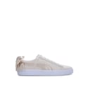 Puma Womenss Suede Bow Varsity Trainers in Off White - Natural - Size UK 3.5