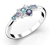 Festive Nelly Blue färgrika diamant och sten ring 18-609-019B-VK-LABGVS1