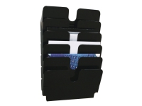 DURABLE FLEXIPLUS - Bokhållare - väggmonterbar - 6 utrymmen - för A4 - svart
